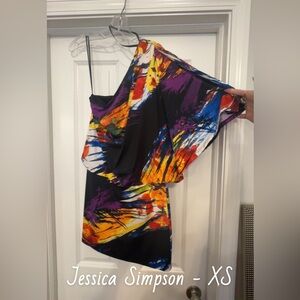 Jessica Simpson One Shoulder Dress - Multicolor